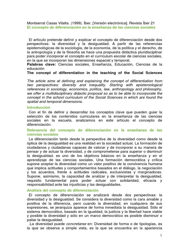La Enseñanza De Las Ciencias Sociales | PDF | Desigualdad Social ...