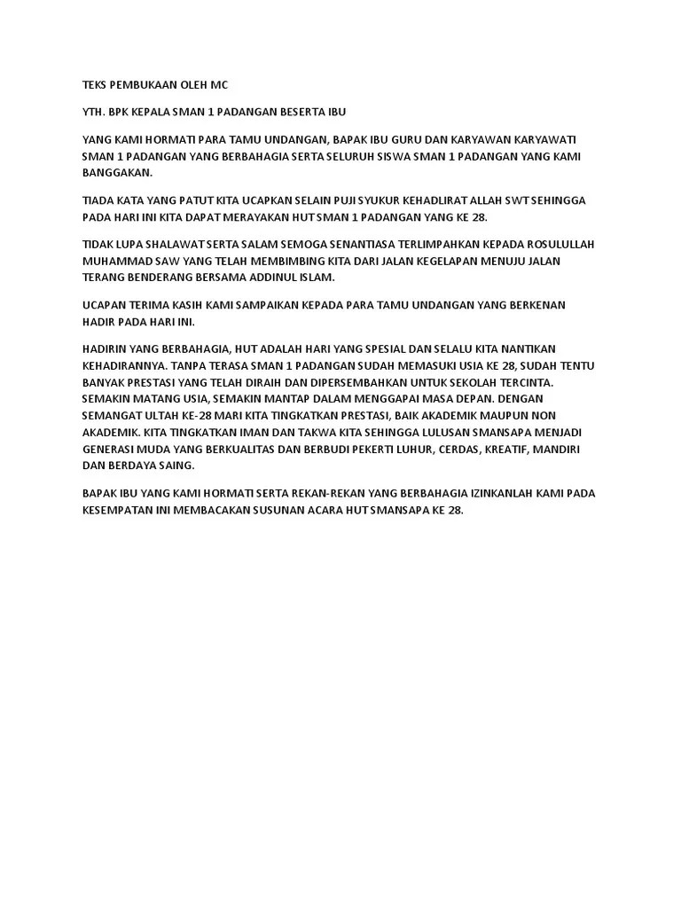 Contoh Kata Sambutan Acara Rapat 