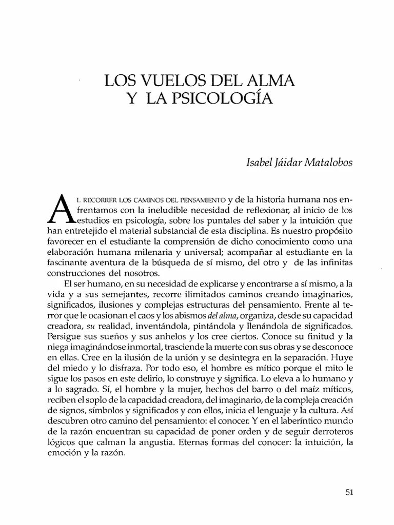 Alma Y Psicologia | PDF | Metafísica | Psique (psicología)
