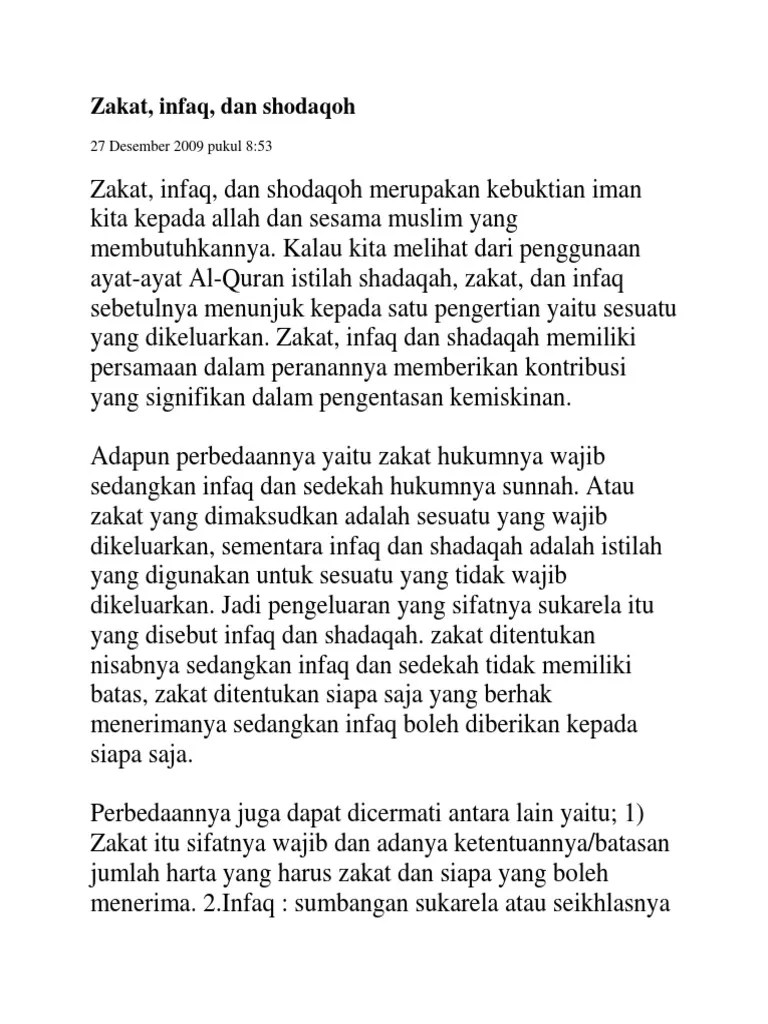 Zakat, Infaq, Dan Shodaqoh | PDF