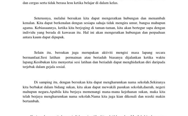Huraikan kebaikan aktiviti sukan kepada individu, masyarakat dan negara. Image Result For Karangan Faedah Bersukan Image Screenshots Otosection