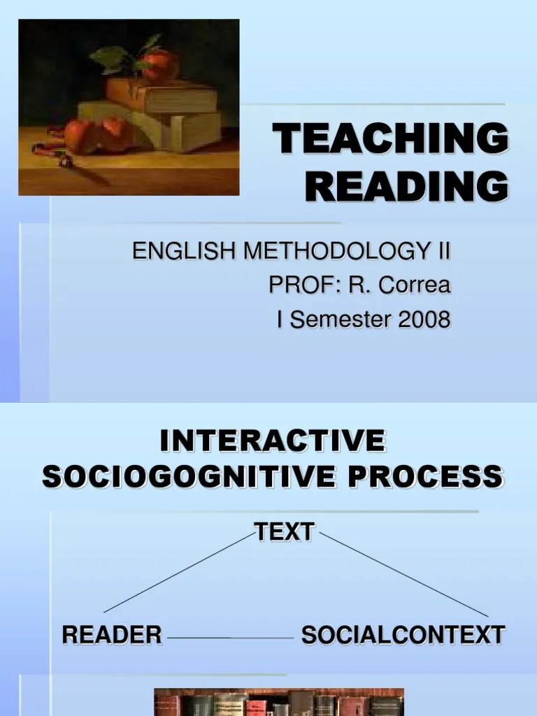 Teaching Reading: English Methodology Ii PROF: R. Correa I Semester ...