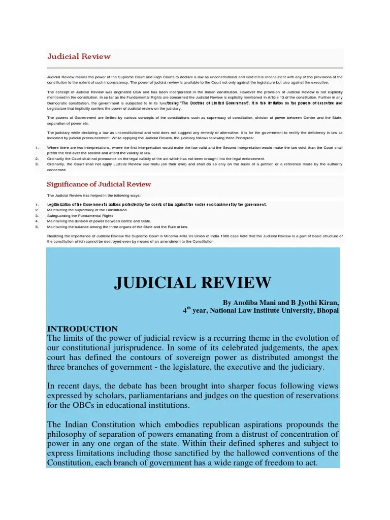 Judicial Review | PDF | Judiciaries | Judicial Review