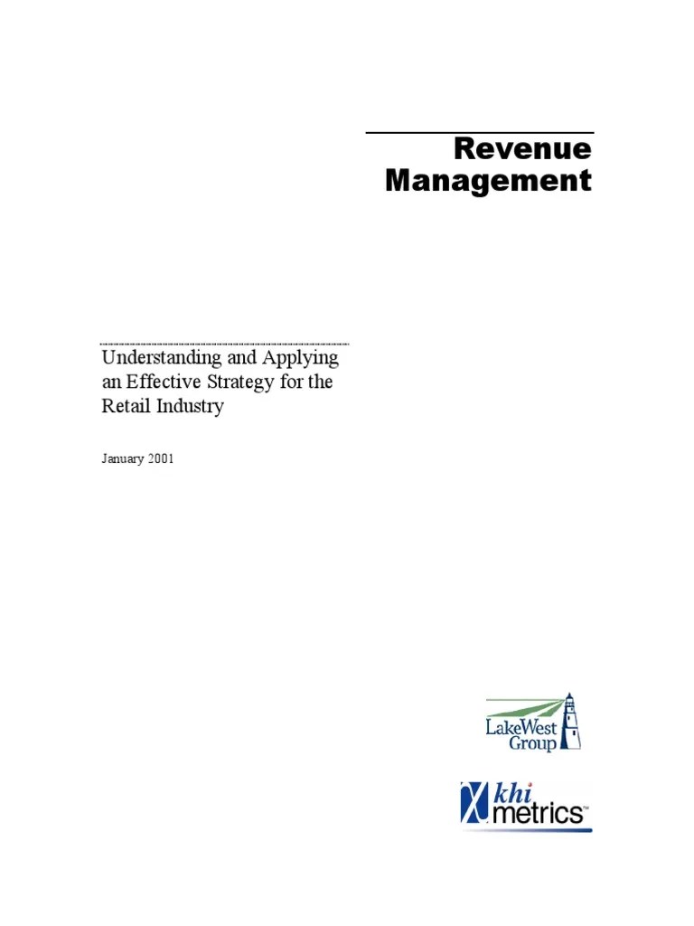 Retail Revenue Management | PDF | Strategic Management | Retail