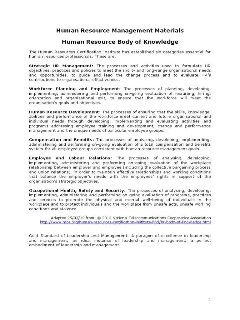 Human Resource Management Materials | PDF | Human Resource Management ...