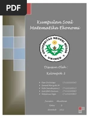 Materi kuliah matematika ekonomi tingkat 1 semester 1 friday january 25 2013. Matematika Ekonomi Semester 1 Unimed Pdf