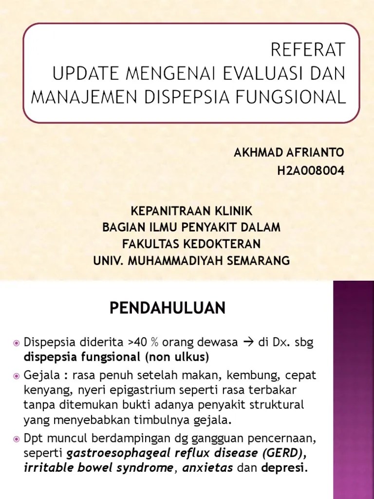 Referat Dispepsia Fungsional | PDF