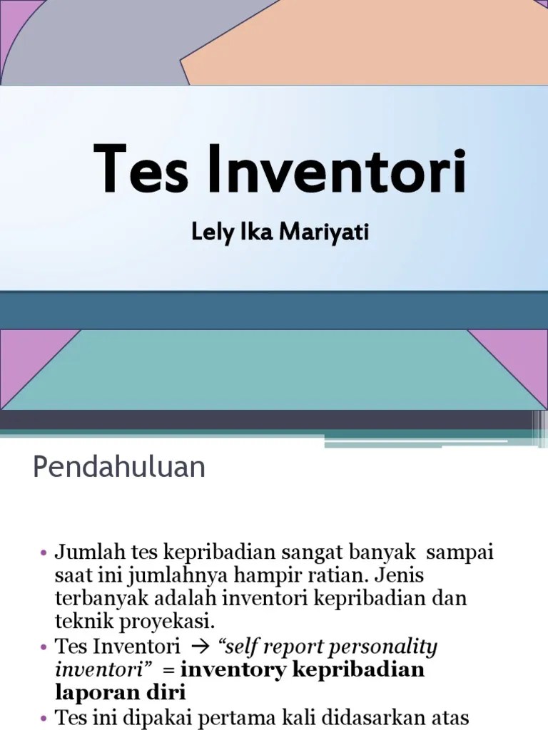 Pdf, txt or read online from scribd. Tes Inventori