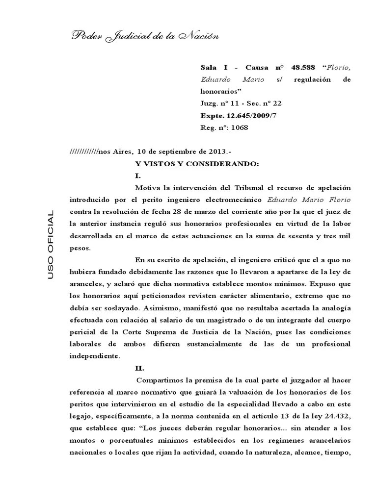 Regulación De Honorarios De Un Perito Contador En El Fuero Penal Federal | Testigo Experto | Juez