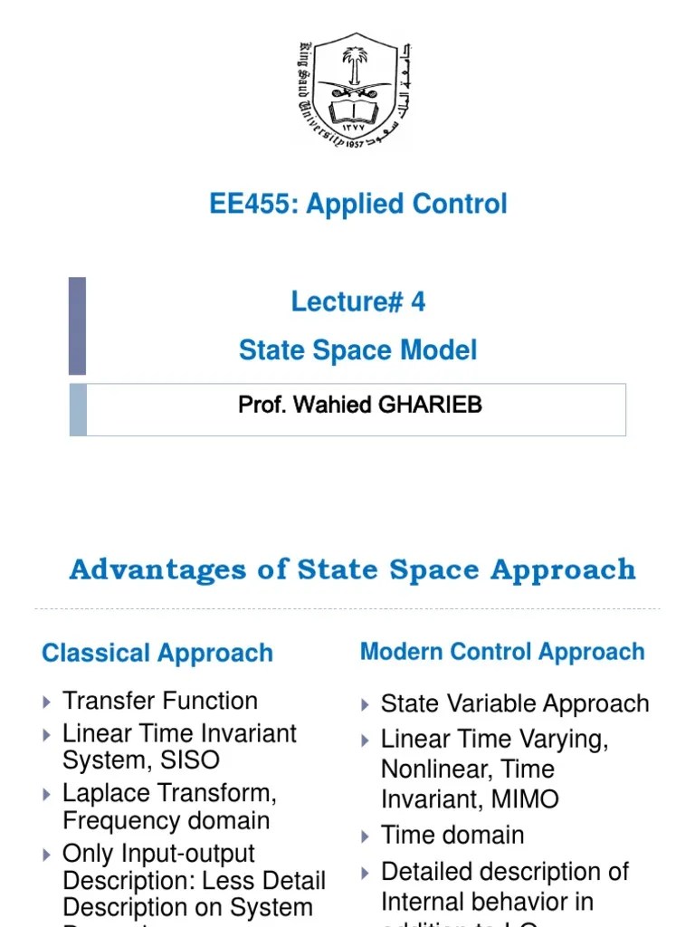 Lecture#4 State Space Model | PDF | Eigenvalues And Eigenvectors | Physics