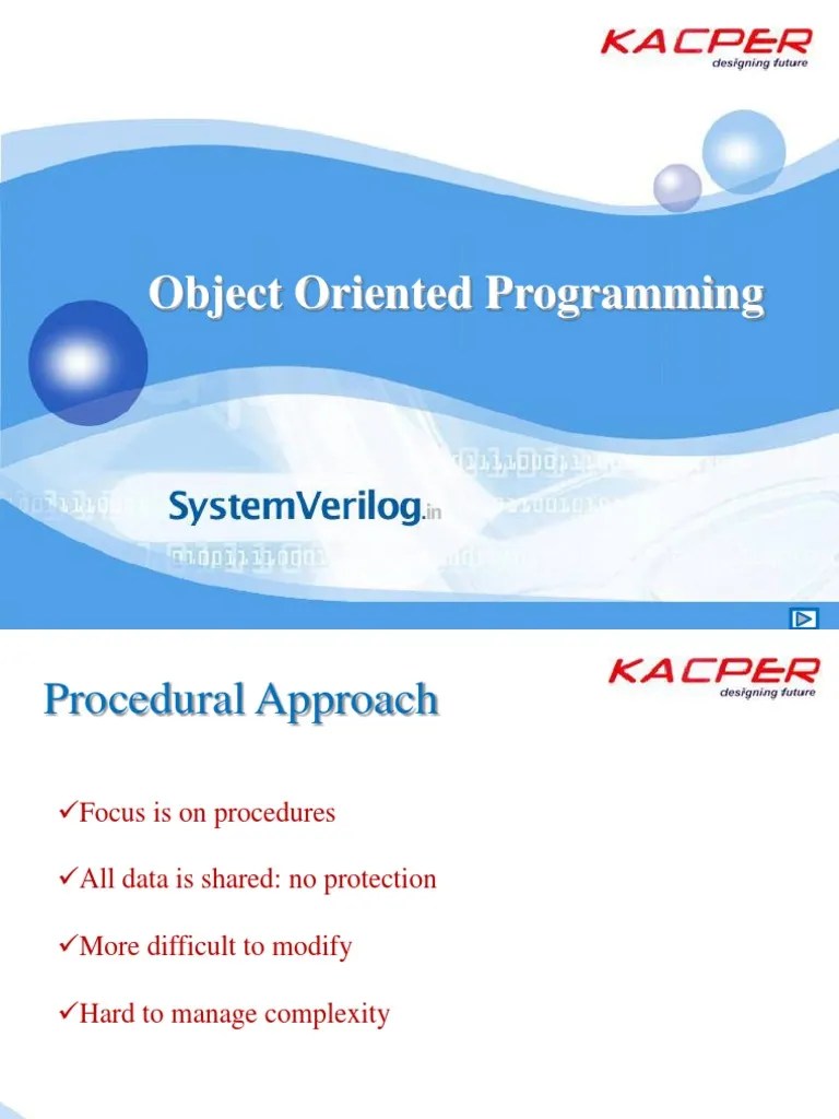 System Verilog Oops | PDF | Class (Computer Programming) | Object ...