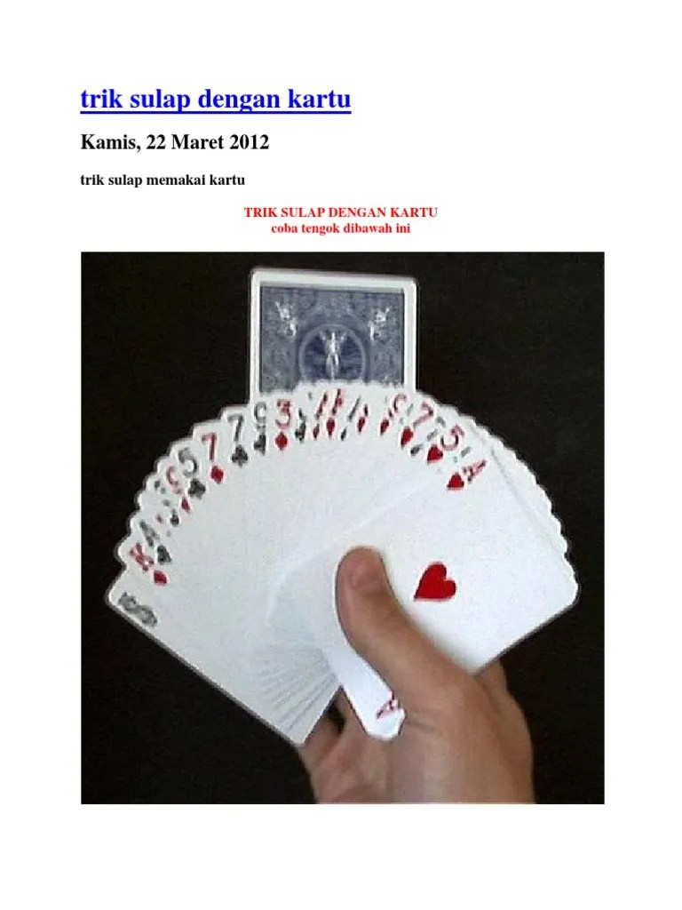 Trik Sulap Dengan Kartu | PDF