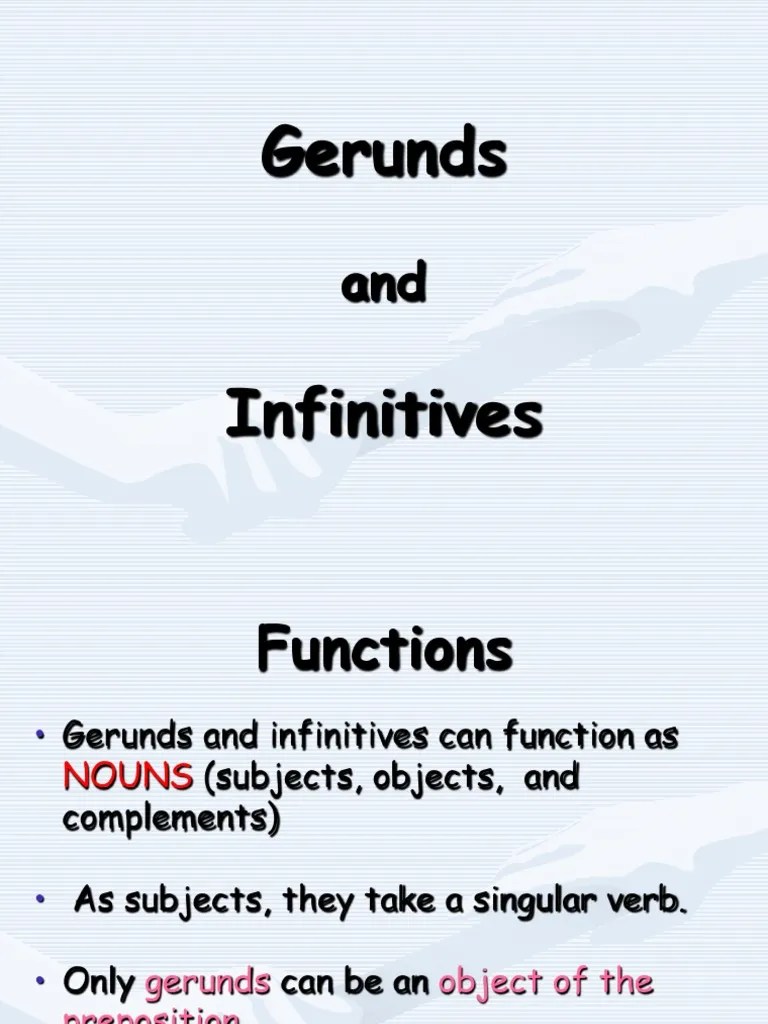 Gerunds and Infinitives | PDF | Verb | Adjective