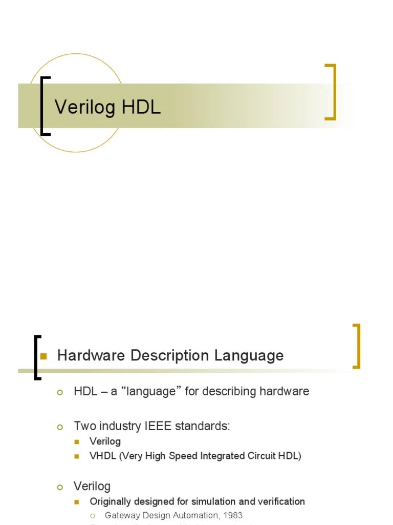Verilog | PDF | Hardware Description Language | Logic Synthesis