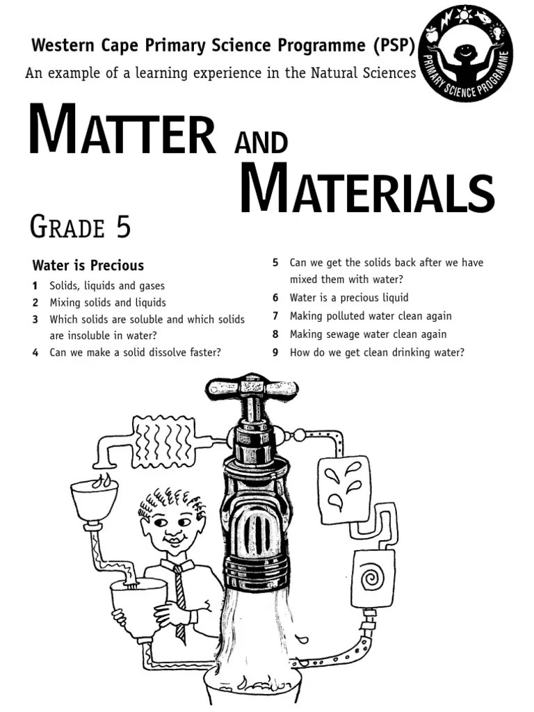 matter and materials grade 5 english