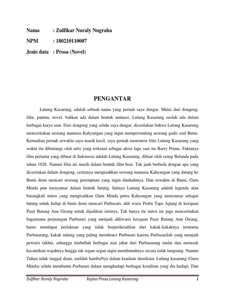 Lutung kasarung dengan setia menghibur purbasari setiap saat. Analisis Novel Lutung Pdf