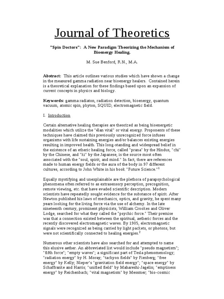Mechanism Of Bioenergy Healing | PDF | Field (Physics) | Electromagnetic Radiation