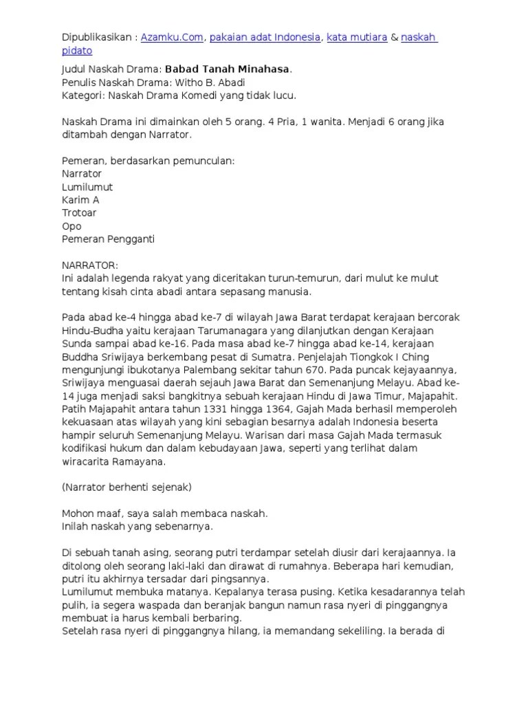 Contoh Naskah Drama 14 Orang Tentang Persahabatan Mosaicone Teater Persahabatan Lucu Komedi 3 5 6 7 8 9 Orang Untuk pembahasan kali ini kami akan mengulas mengenai Naskah Drama yang dimana.