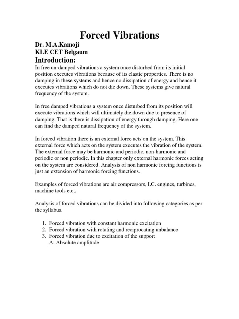 Mechanical Vibration | PDF
