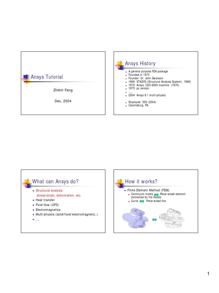 Ansys Tutorial | PDF | Finite Element Method | Chemical Product Engineering