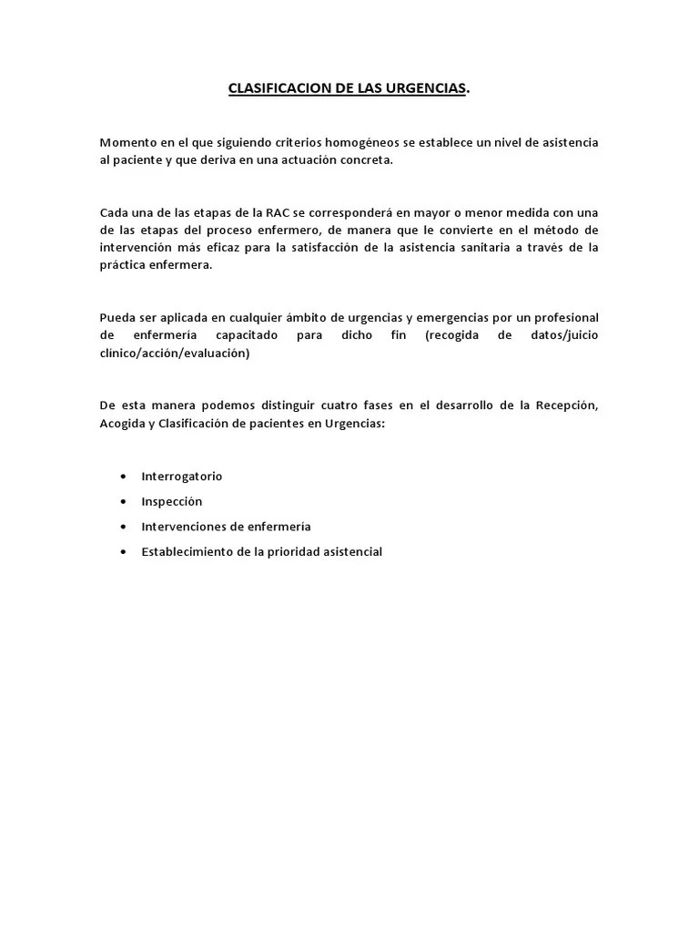 Clasificacion De Las Urgencias Medicas | Descargar Gratis PDF | Quemar ...