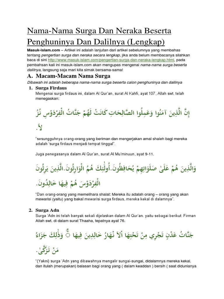 Surga Dan Neraka | PDF