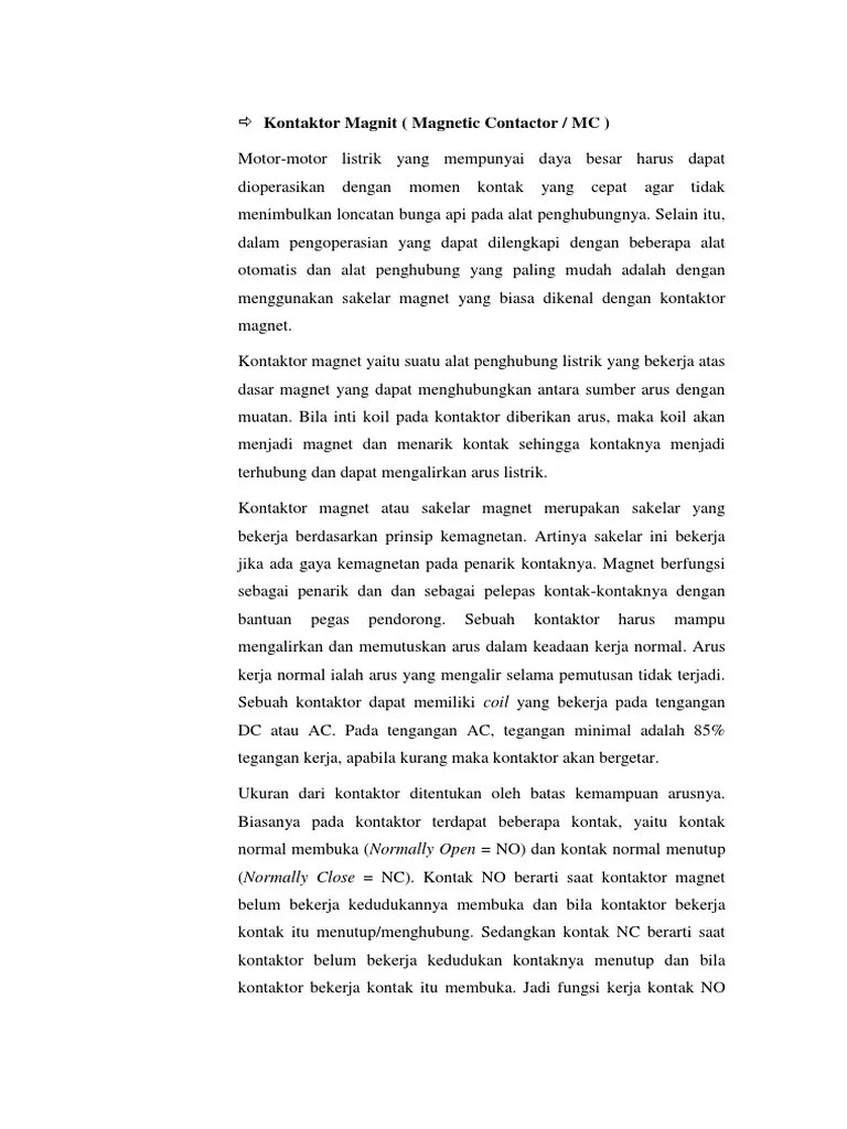 Kontaktor Magnit | PDF