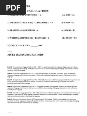 The university ranges from a to f. Muet Calculations Pdf Fluency Neuropsychological Assessment
