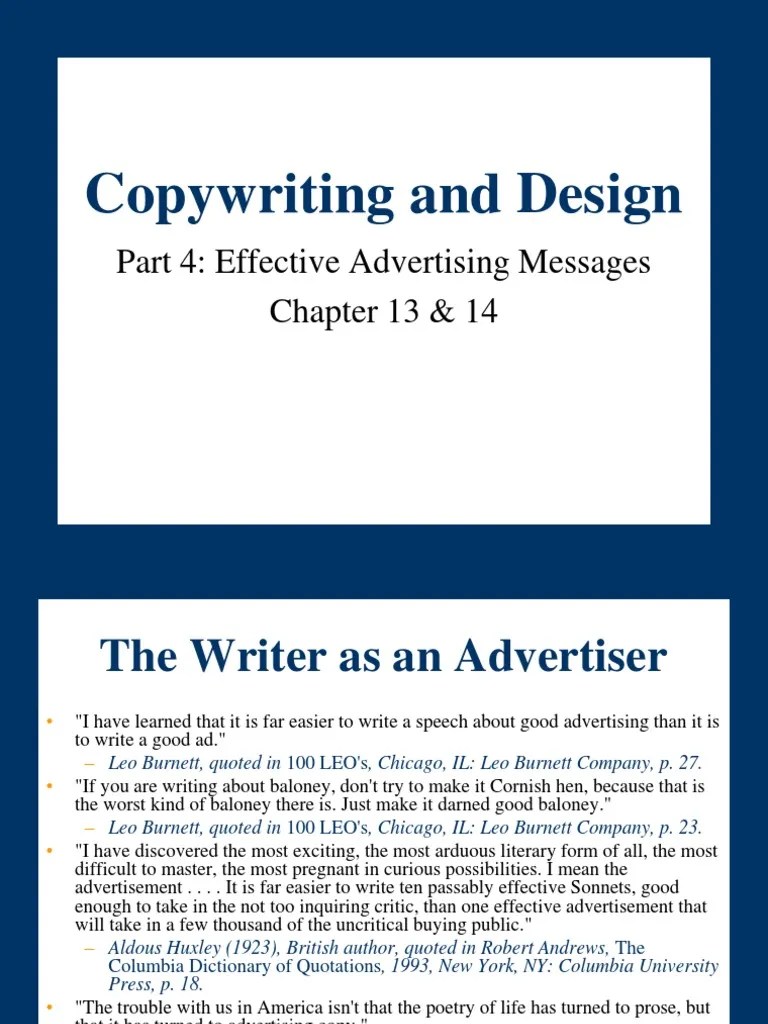Copywriting And Design | PDF | Page Layout | Advertising