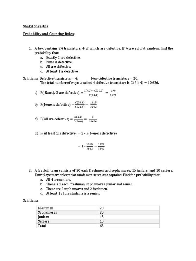 Probability And Counting Rules | PDF