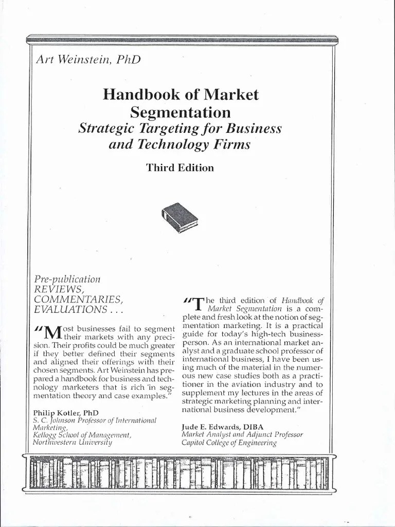 Handbook Of Market Segmentation | PDF | Market Segmentation | Marketing