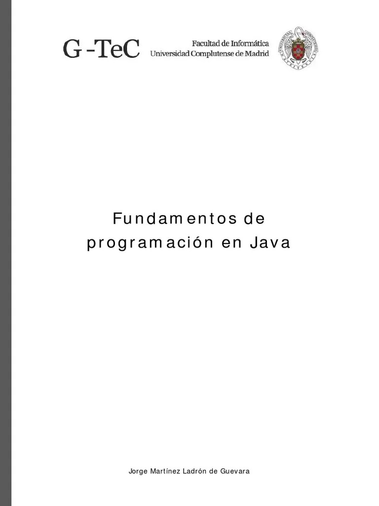 Libro De Java.pdf | Java (Lenguaje De Programación) | Objeto (Ciencias ...