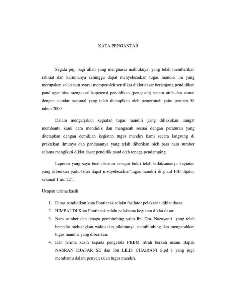 Penyusunan laporan kinerja adalah sebagai bentuk pertanggungjawaban. Contoh Kata Pengantar Untuk Tugas Akhir Belajar