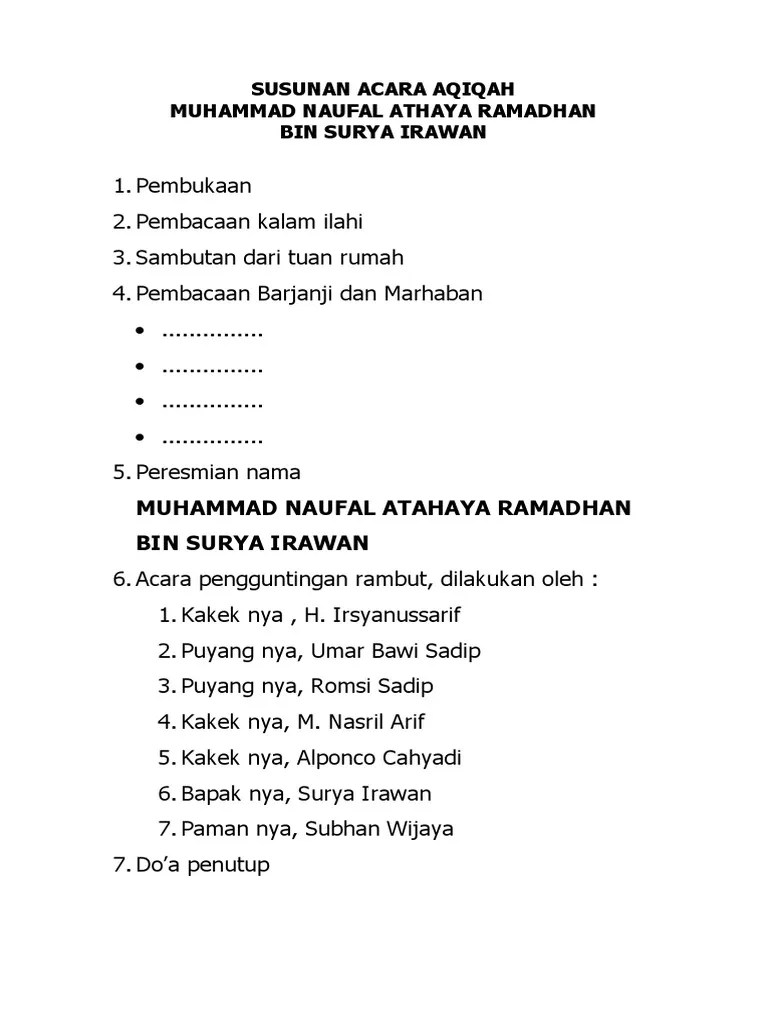 Bagi kementerian pengangkutan dan infokomunikasi. Contoh Kata Sambutan Tuan Rumah Dalam Acara Aqiqah