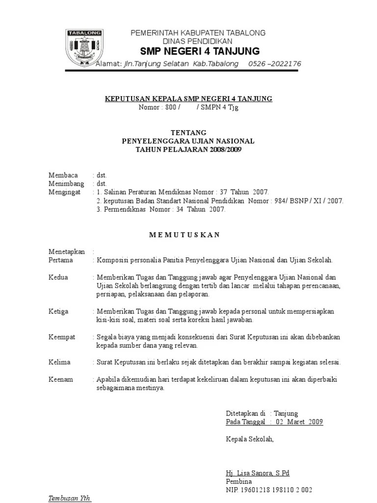 Menyusun dan merakit soal usbn yang dikonsolidasikan dengan mgmp. Sk Panitia Pdf