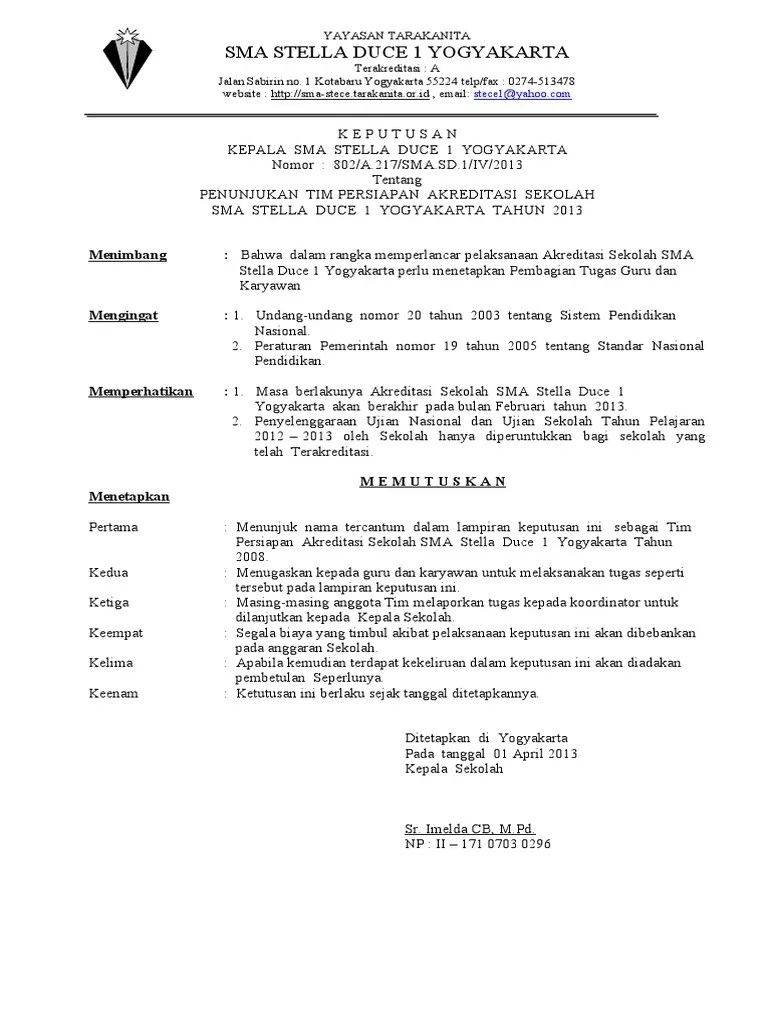 Hal ini bisa dilakukan dengan mengirim surat ke penerbit. Sk Tim Akreditasi Sekolah Pdf