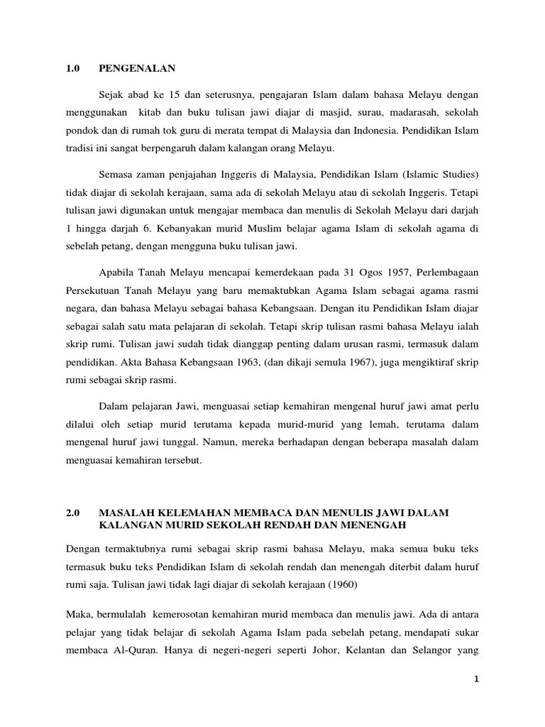 Formula mudah until mengeja jawi dengan betul. Masalah Pembelajaran Jawi Tulisan Pdf