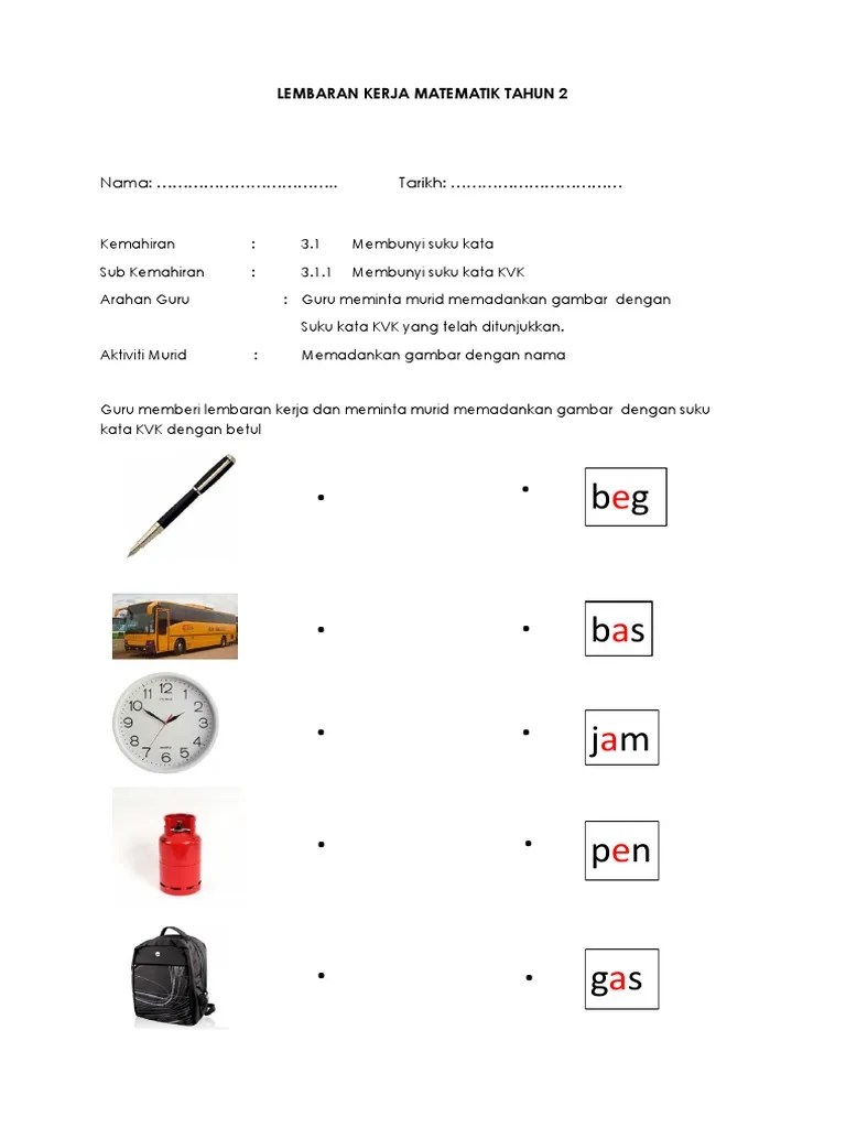 Dengan memberikan lebih banyak latihan, ini akan . Lembaran Kerja Bahasa Melayu Pdf