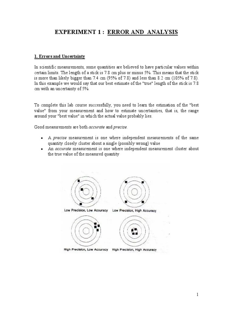 Lecture Note On Significant Figure, Errors, And Graphing PDF | Download Free PDF | Significant ...