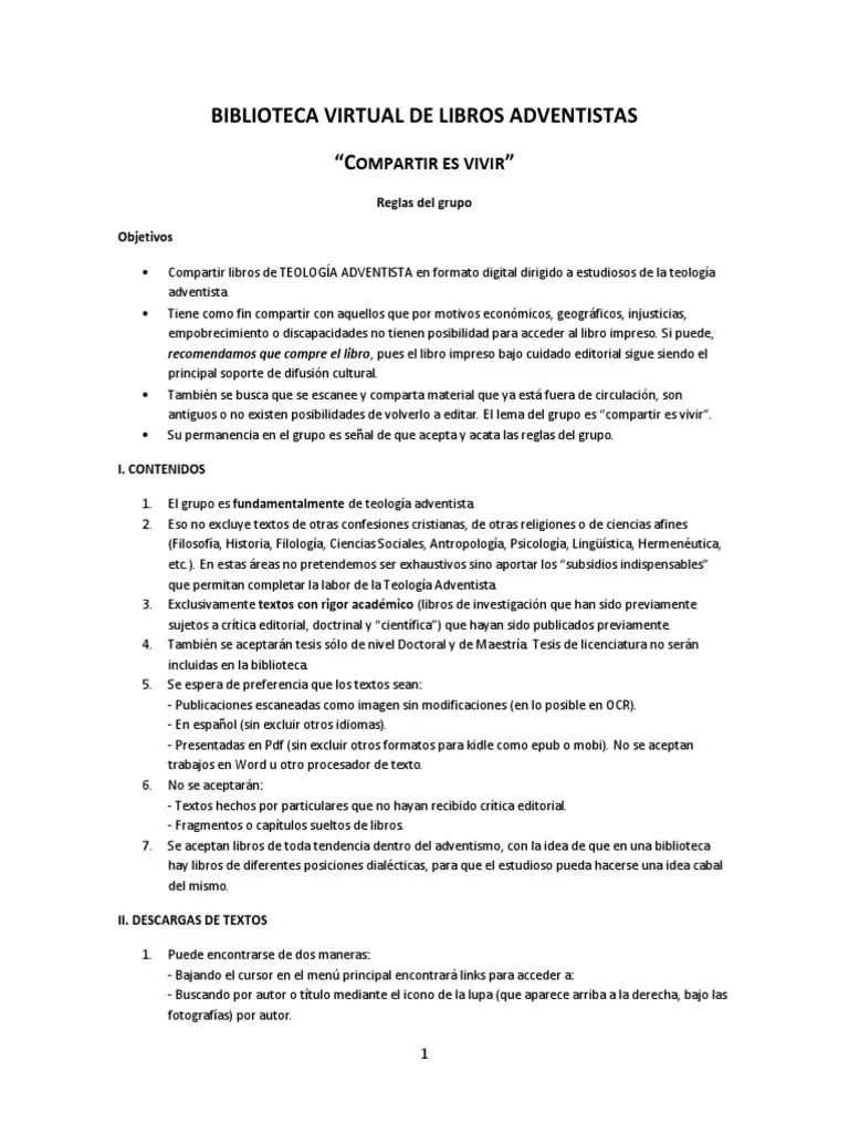 Biblioteca Virtual De Libros Adventistas | PDF | Publicación | Religión Y Creencia