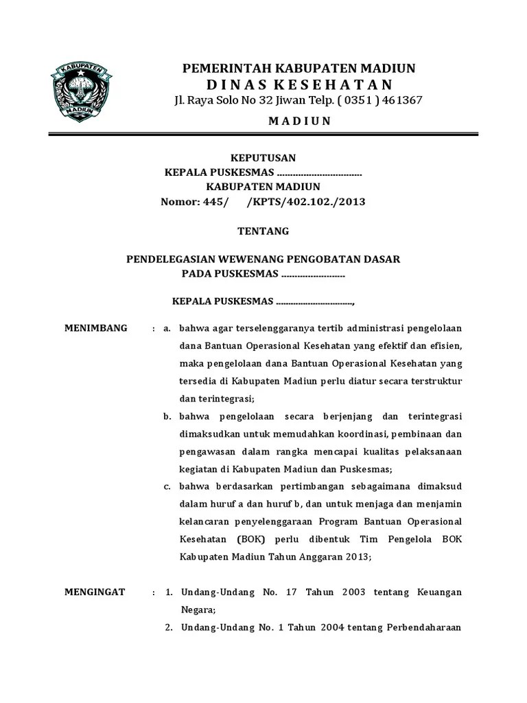 Pelhku pengadaan barang/jasa terdiri atas: Sk Pendelegasian Wewenang Pdf