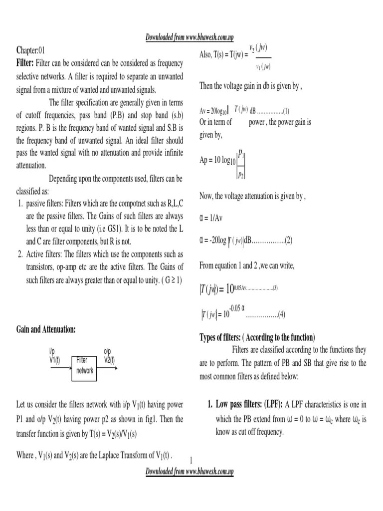 Filter Design 2 | PDF | Filter (Signal Processing) | Low Pass Filter