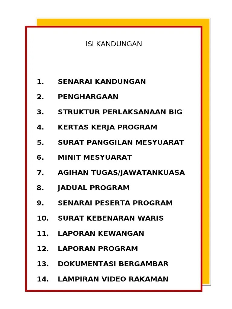 4.4.1 soal selidik soal selidik … Isi Kandungan Folio Big Pdf