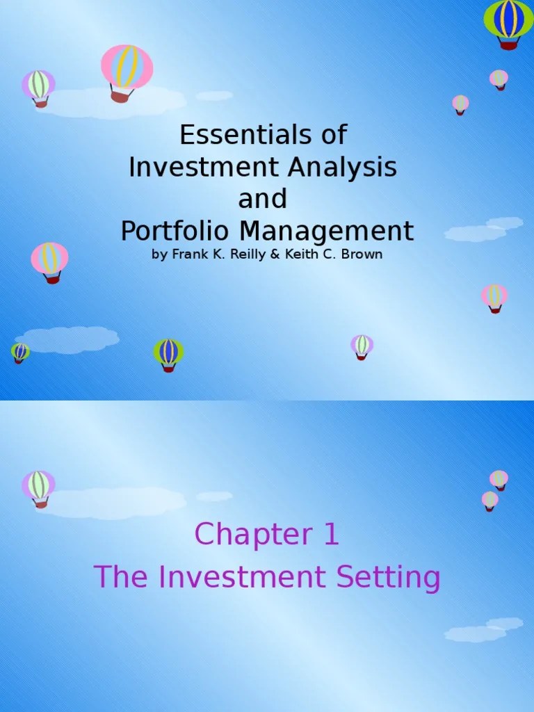 Essentials Of Investment Analysis And Portfolio Management | PDF | Coefficient Of Variation ...