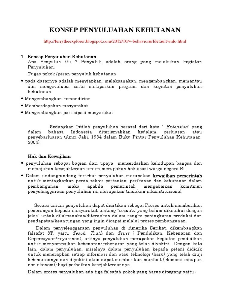 Penyuluhan Kehutanan | PDF
