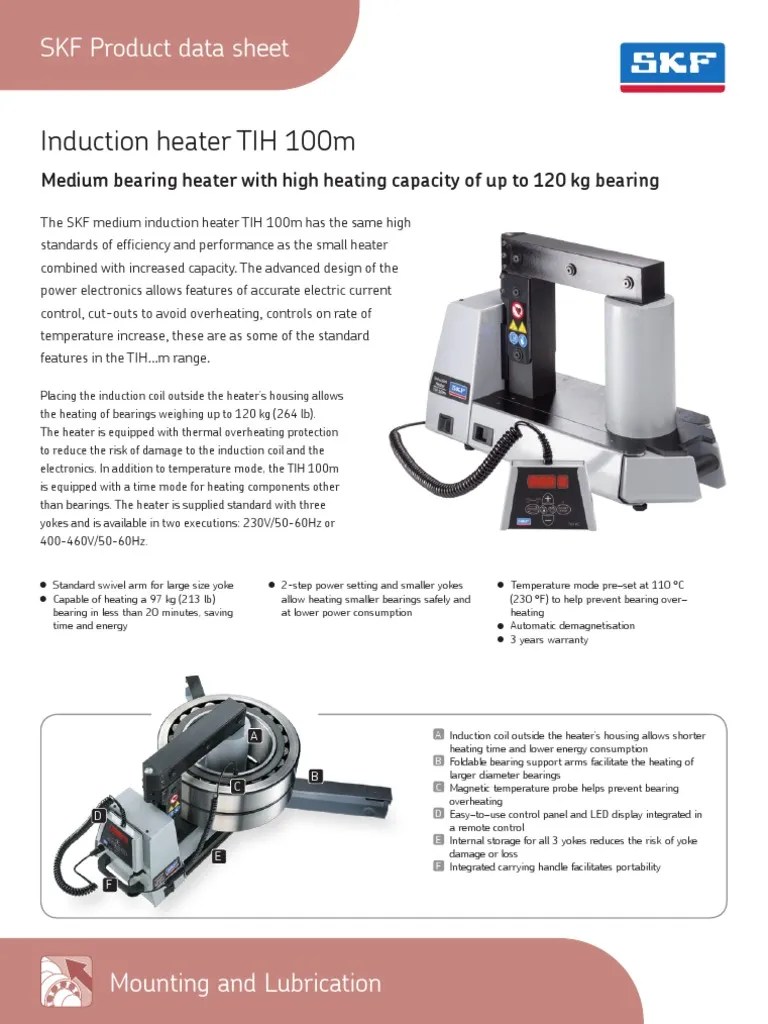 Tih100m Datasheet E Hvac Bearing Mechanical