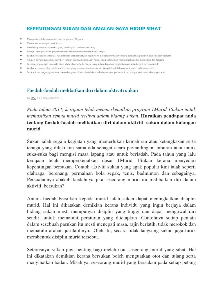 Kepentingan sukan kepada negara docx document img. Kepentingan Sukan
