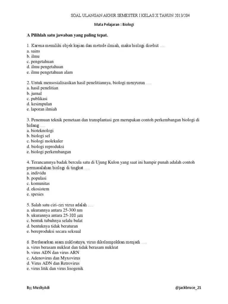 Seorang guru yang menggambarkan peristiwa . Kumpulan Soal Biologi Kelas 10 Semester 2 Dan Jawabannya