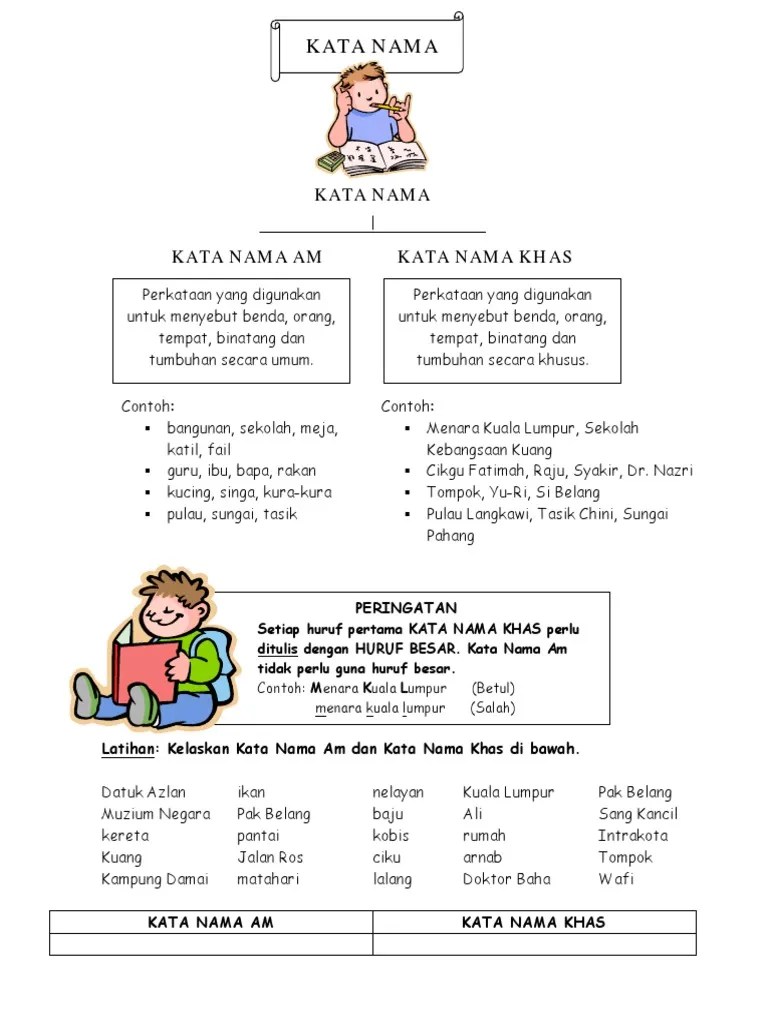 Start studying kata nama am. Kata Nama (Nota Ringkas & Latihan)