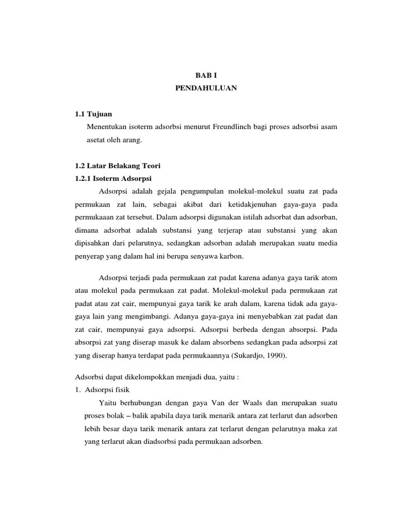 Teori Isotherm Adsorpsi | PDF